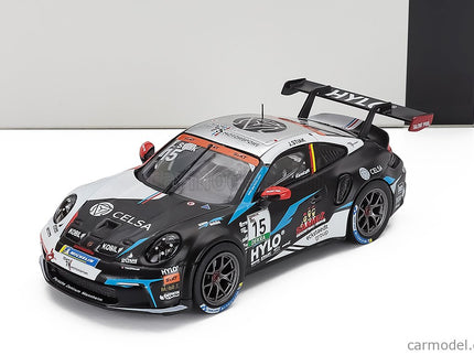 Porsche 911 992 GT3 Cup N°15 2. Miesto Race 1 Porsche Cup Oschersleben 2024 Janne Stiak 1:43 IXO Models biela čierna
