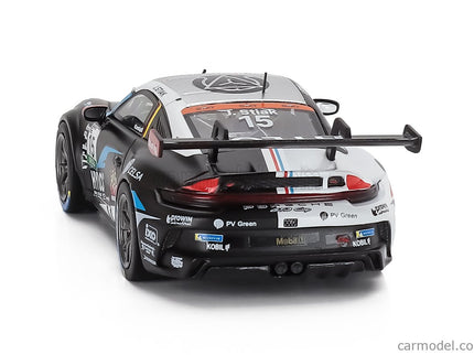 Porsche 911 992 GT3 Cup N°15 2. Miesto Race 1 Porsche Cup Oschersleben 2024 Janne Stiak 1:43 IXO Models biela čierna