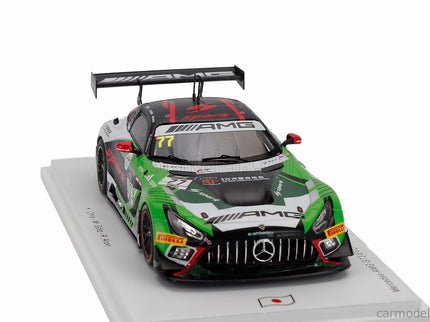 Mercedes Benz AMG GT3 EVO 6.2L V8 Team Craft Bamboo Racing N°77 10. Miesto 1000km Suzuka 2025 Kakunoshin Ohta - Maximilian Gotz - Ralf Aron 1:43 Spark Model zelená čierna