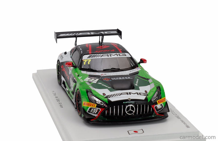 Mercedes Benz AMG GT3 EVO 6.2L V8 Team Craft Bamboo Racing N°77 10. Miesto 1000km Suzuka 2025 Kakunoshin Ohta - Maximilian Gotz - Ralf Aron 1:43 Spark Model zelená čierna
