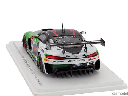 Mercedes Benz AMG GT3 EVO 6.2L V8 Team Craft Bamboo Racing N°77 10. Miesto 1000km Suzuka 2025 Kakunoshin Ohta - Maximilian Gotz - Ralf Aron 1:43 Spark Model zelená čierna
