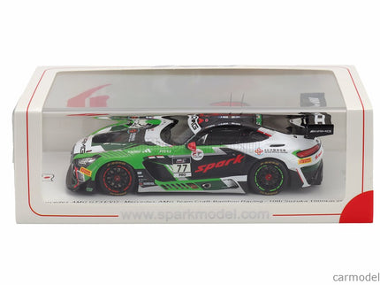 Mercedes Benz AMG GT3 EVO 6.2L V8 Team Craft Bamboo Racing N°77 10. Miesto 1000km Suzuka 2025 Kakunoshin Ohta - Maximilian Gotz - Ralf Aron 1:43 Spark Model zelená čierna