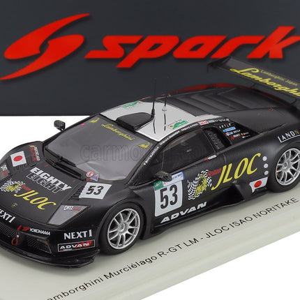 Lamborghini Murcielago R-GT 6.0L V12 Team Jloc Isao Noritake N°53 24h Le Mans 2007 Marco Apicella - Koji Yamanishi - Atsushi Yogo 1:43 Spark Model čierna biela