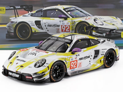PORSCHE | 911 992 GT3 R TEAM MANTHEY PURE RXCING N 92 24h LE MANS 2024 KLAUS BACHLER - SAINT KITTS - NEVIS MALYKHIN - JOEL STURM | WHITE YELLOW