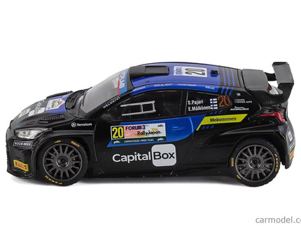 Toyota Yaris GR RALLY2 Team Printsport Racing N°20 Rally Japan 2024 Sami Pajari - Enni Malkonen 1:43 IXO Models matná čierna