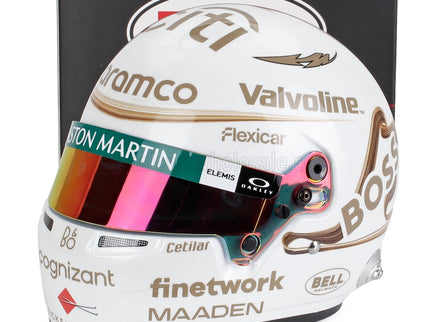 BELL HELMET | CASCO HELMET F1 FERNANDO ALONSO TEAM ASTON MARTIN ARAMCO COGNIZANT N 14 CHINA GP 2025 | WHITE