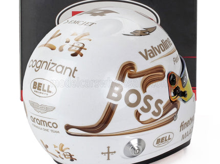 BELL HELMET | CASCO HELMET F1 FERNANDO ALONSO TEAM ASTON MARTIN ARAMCO COGNIZANT N 14 CHINA GP 2025 | WHITE