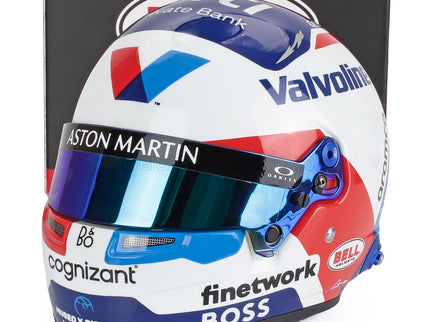 BELL HELMET | CASCO HELMET F1 FERNANDO ALONSO TEAM ASTON MARTIN ARAMCO COGNIZANT N 14 MONACO GP 2024 | WHITE BLUE RED