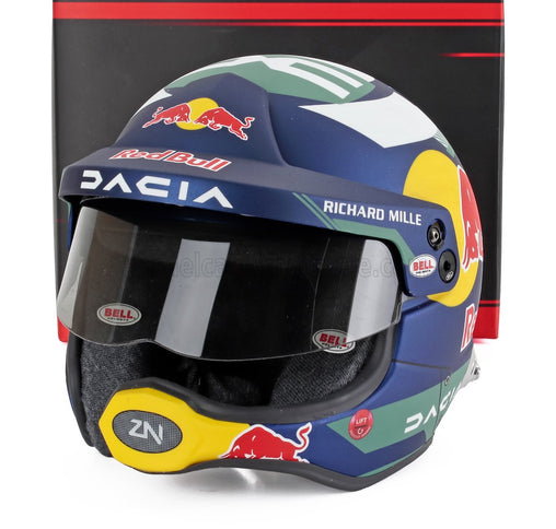 BELL HELMET | CASCO HELMET SEBASTIAN LOEB TEAM THE DACIA SANDRIDERS N 219 RALLY DAKAR 2025 | BLUE YELLOW RED