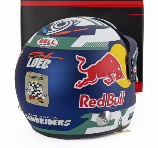 BELL HELMET | CASCO HELMET SEBASTIAN LOEB TEAM THE DACIA SANDRIDERS N 219 RALLY DAKAR 2025 | BLUE YELLOW RED