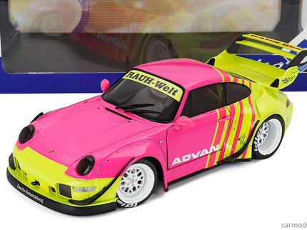 Porsche 911 993 RWB Bodykit Coupe 2024 1:18 Solido ružová žltá