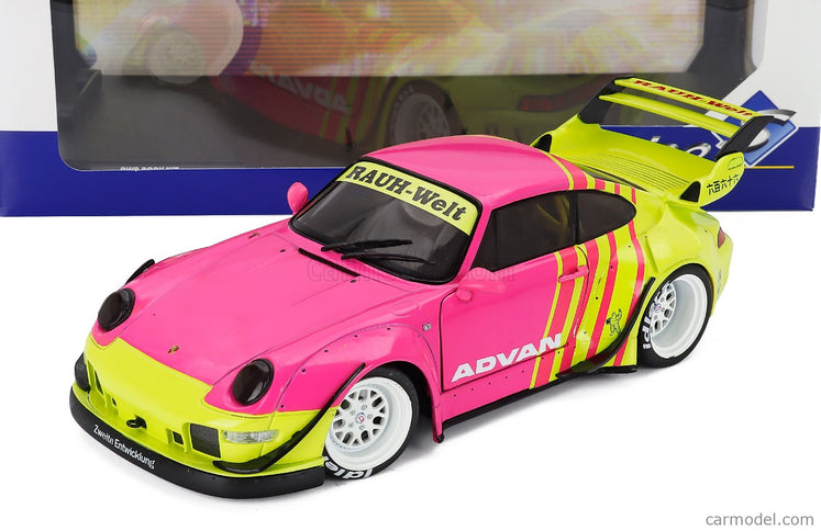Porsche 911 993 RWB Bodykit Coupe 2024 1:18 Solido ružová žltá