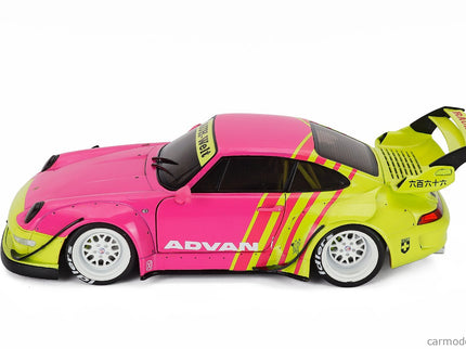 Porsche 911 993 RWB Bodykit Coupe 2024 1:18 Solido ružová žltá