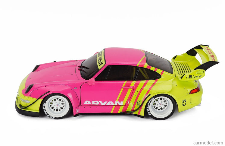 Porsche 911 993 RWB Bodykit Coupe 2024 1:18 Solido ružová žltá