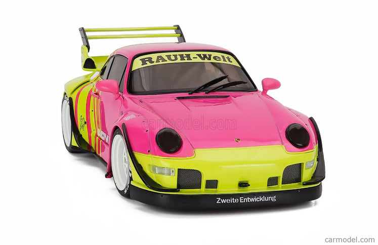 Porsche 911 993 RWB Bodykit Coupe 2024 1:18 Solido ružová žltá