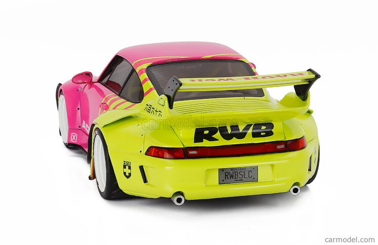 Porsche 911 993 RWB Bodykit Coupe 2024 1:18 Solido ružová žltá