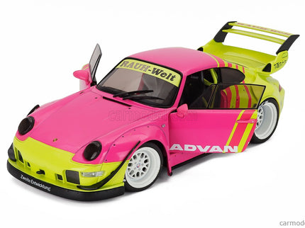 Porsche 911 993 RWB Bodykit Coupe 2024 1:18 Solido ružová žltá
