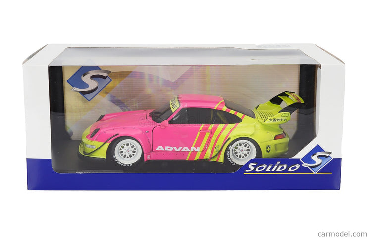 Porsche 911 993 RWB Bodykit Coupe 2024 1:18 Solido ružová žltá