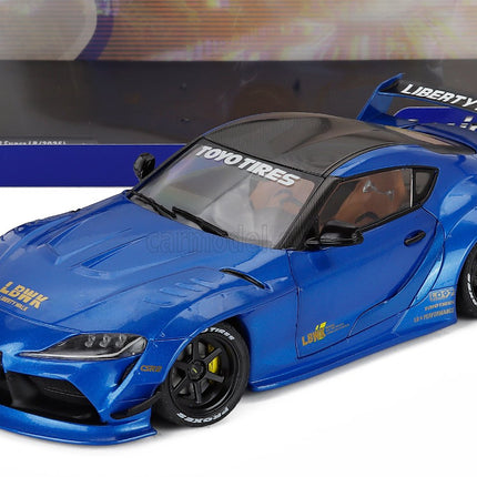 Toyota GR Supra Liberty Walk Body Kit Coupe 2025 1:18 Solido modrá metalická