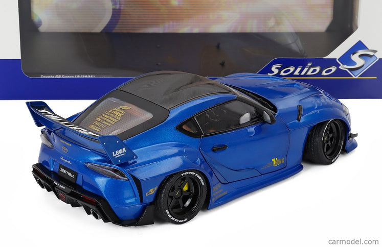 Toyota GR Supra Liberty Walk Body Kit Coupe 2025 1:18 Solido modrá metalická