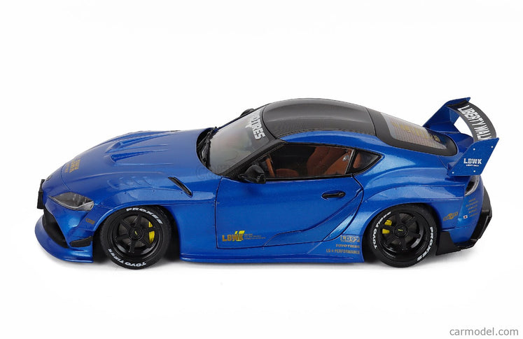 Toyota GR Supra Liberty Walk Body Kit Coupe 2025 1:18 Solido modrá metalická