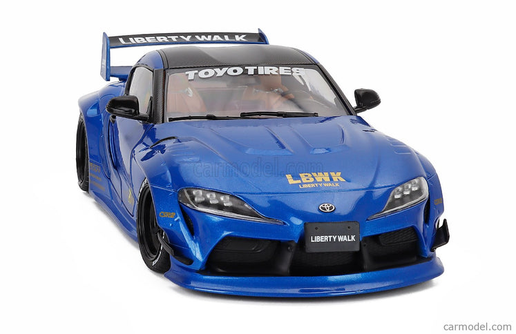 Toyota GR Supra Liberty Walk Body Kit Coupe 2025 1:18 Solido modrá metalická
