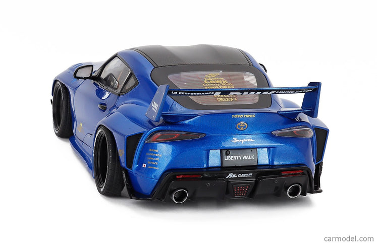 Toyota GR Supra Liberty Walk Body Kit Coupe 2025 1:18 Solido modrá metalická