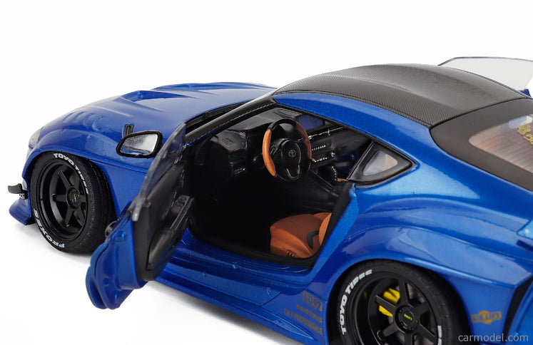 Toyota GR Supra Liberty Walk Body Kit Coupe 2025 1:18 Solido modrá metalická