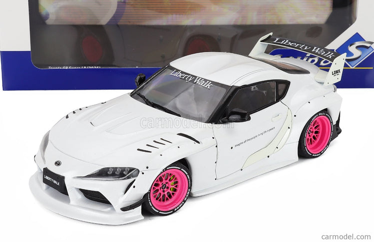 Toyota GR Supra Liberty Walk Body Kit Coupe 2025 1:18 Solido biela metalická