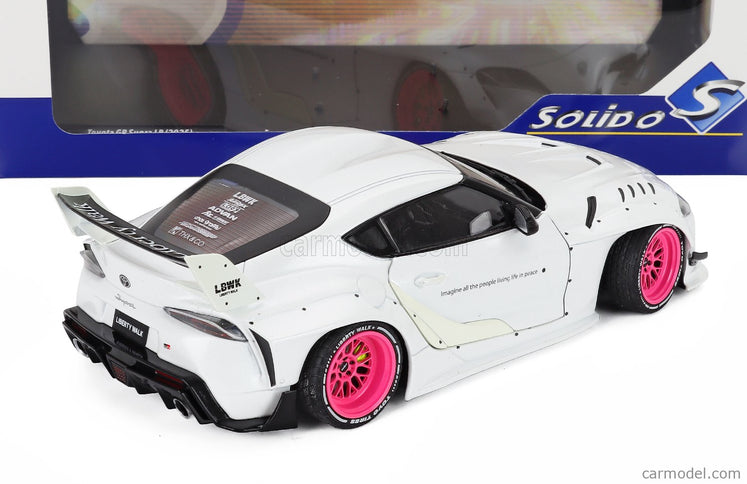 Toyota GR Supra Liberty Walk Body Kit Coupe 2025 1:18 Solido biela metalická