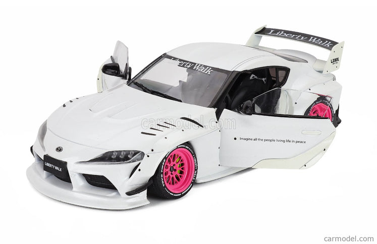 Toyota GR Supra Liberty Walk Body Kit Coupe 2025 1:18 Solido biela metalická