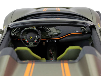 Ferrari 488 Pista Spider 2018 1:12 BBR Models zelená Manzoni - matná zelená žltá