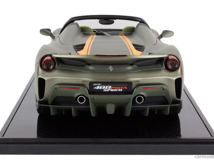 Ferrari 488 Pista Spider 2018 1:12 BBR Models zelená Manzoni - matná zelená žltá