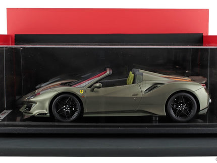 Ferrari 488 Pista Spider 2018 1:12 BBR Models zelená Manzoni - matná zelená žltá
