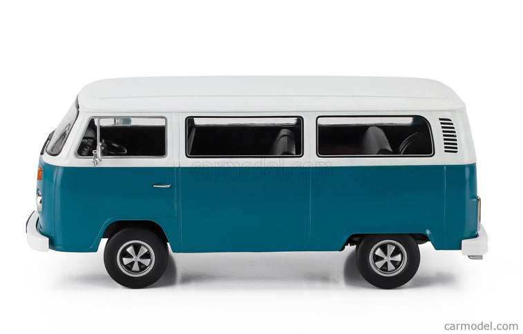 Volkswagen T2b Minibus 1972 - With Fuchs Disky 1:18 KK Scale modrá biela