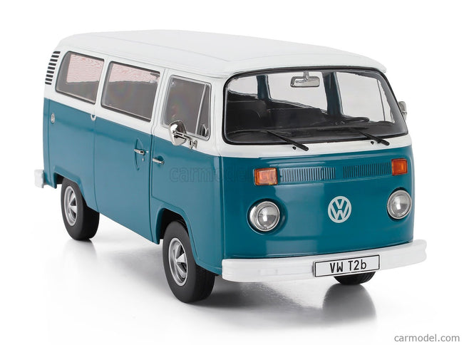 Volkswagen T2b Minibus 1972 - With Fuchs Disky 1:18 KK Scale modrá biela