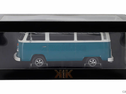 Volkswagen T2b Minibus 1972 - With Fuchs Disky 1:18 KK Scale modrá biela