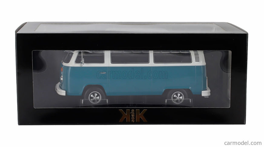 Volkswagen T2b Minibus 1972 - With Fuchs Disky 1:18 KK Scale modrá biela