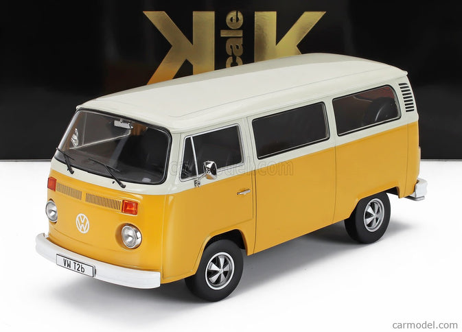 Volkswagen T2b Minibus 1972 - With Fuchs Disky 1:18 KK Scale žltá biela