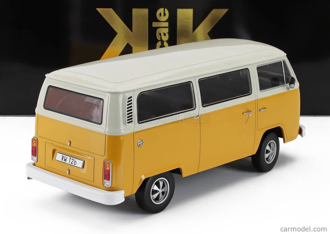 Volkswagen T2b Minibus 1972 - With Fuchs Disky 1:18 KK Scale žltá biela