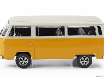 Volkswagen T2b Minibus 1972 - With Fuchs Disky 1:18 KK Scale žltá biela