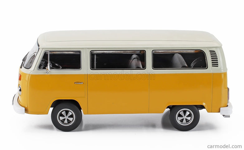 Volkswagen T2b Minibus 1972 - With Fuchs Disky 1:18 KK Scale žltá biela