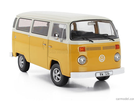 Volkswagen T2b Minibus 1972 - With Fuchs Disky 1:18 KK Scale žltá biela