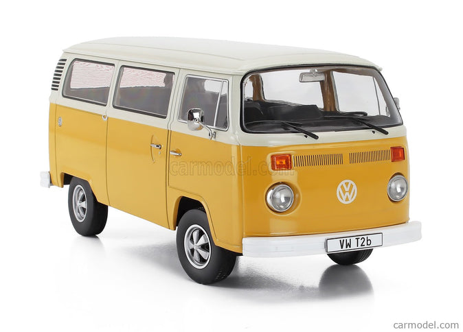 Volkswagen T2b Minibus 1972 - With Fuchs Disky 1:18 KK Scale žltá biela