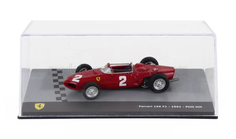 FERRARI | F1  156 N 2 WORLD CHAMPION SEASON 1961 PHIL HILL - CON VETRINA - WITH SHOWCASE | RED