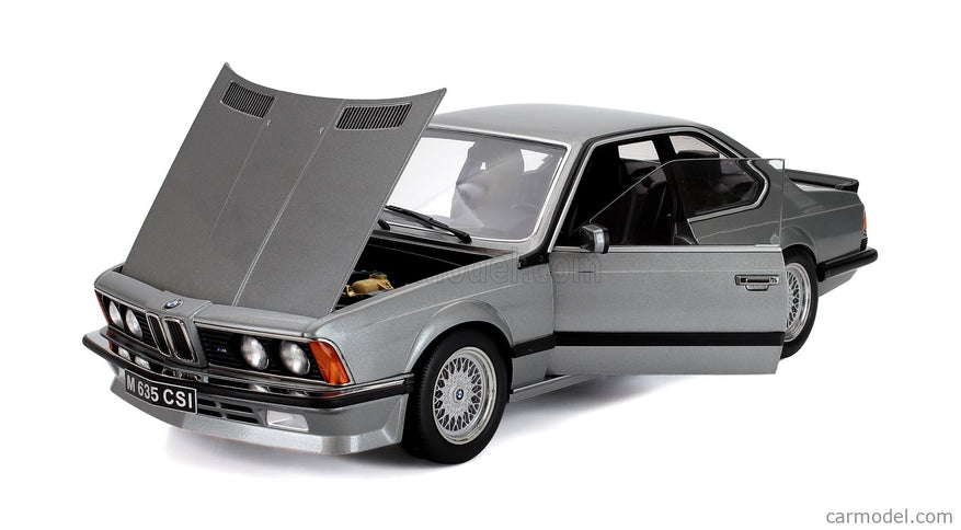 BMW 6-SERIES M635 Csi (E24) Coupe 1987 1:12 KK Scale sivá metalická