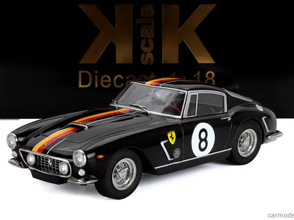 Ferrari 250GT Swb 3.0L V12 Coupe Team Scuderia Colonia N°8 Tourist Trophy Goodwood 1960 Willy Mairesse - Wolfang Seidel 1:18 KK Scale čierna