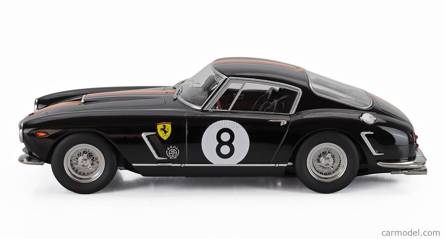 Ferrari 250GT Swb 3.0L V12 Coupe Team Scuderia Colonia N°8 Tourist Trophy Goodwood 1960 Willy Mairesse - Wolfang Seidel 1:18 KK Scale čierna