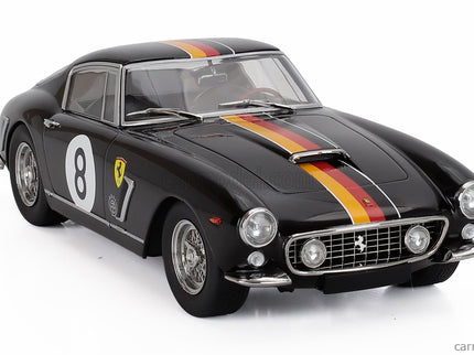 Ferrari 250GT Swb 3.0L V12 Coupe Team Scuderia Colonia N°8 Tourist Trophy Goodwood 1960 Willy Mairesse - Wolfang Seidel 1:18 KK Scale čierna
