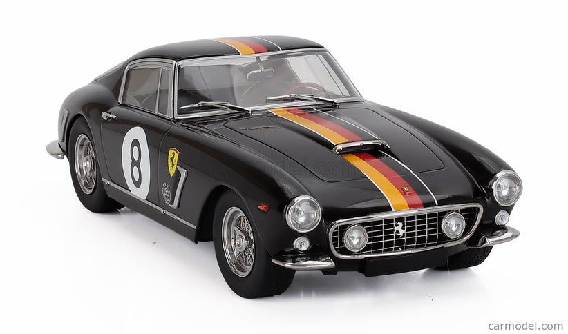 Ferrari 250GT Swb 3.0L V12 Coupe Team Scuderia Colonia N°8 Tourist Trophy Goodwood 1960 Willy Mairesse - Wolfang Seidel 1:18 KK Scale čierna